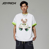 JOYRICH官方早春男女情侣款科技感宇航员富乐熊潮流休闲短袖T恤 商品缩略图3