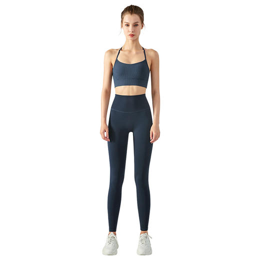 挂脖运动内衣女中强度T字背瑜伽服背心带胸垫健身上衣美背文胸bra YY 000 DSB364 商品图4