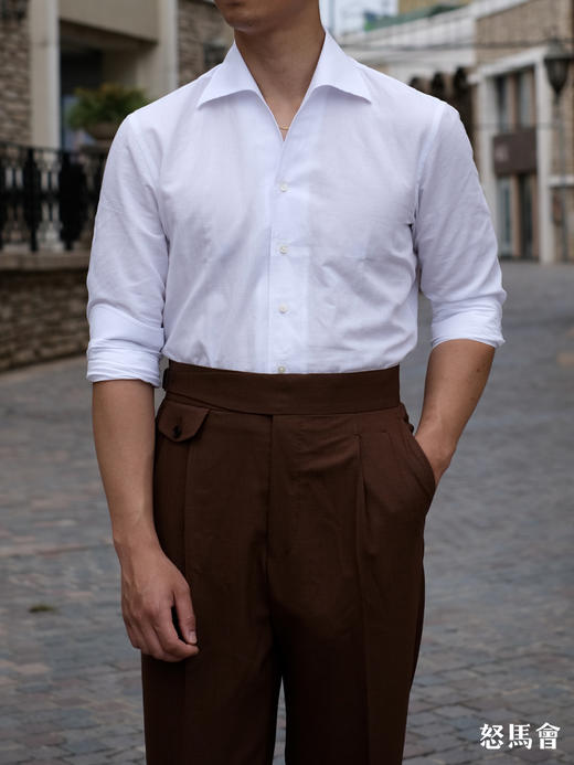 Merino Brothers 67%埃及棉33%亚麻混织意式工艺衬衫（10色可选） 商品图1