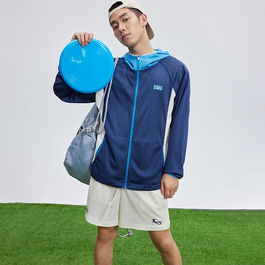 OMG运动 网孔篮球运动短裤男健身五分裤训练跑步速干透气J-FMDK2453 商品图3