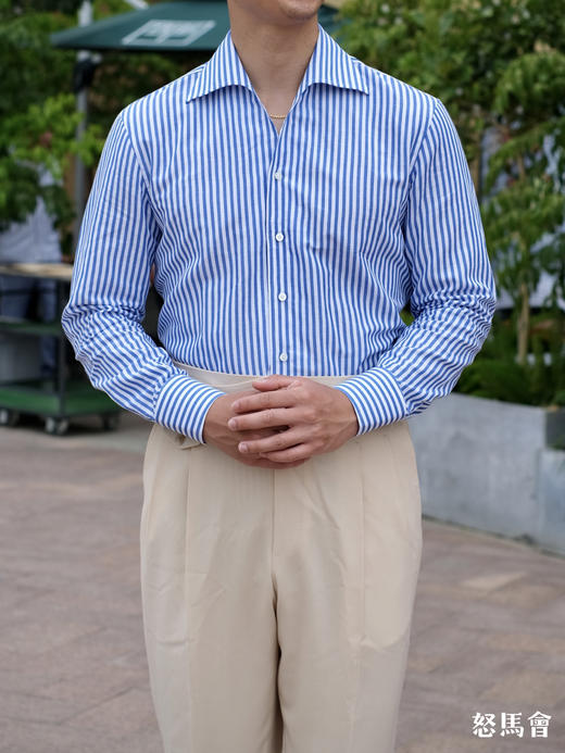 Merino Brothers 67%埃及棉33%亚麻混织意式工艺衬衫（10色可选） 商品图1