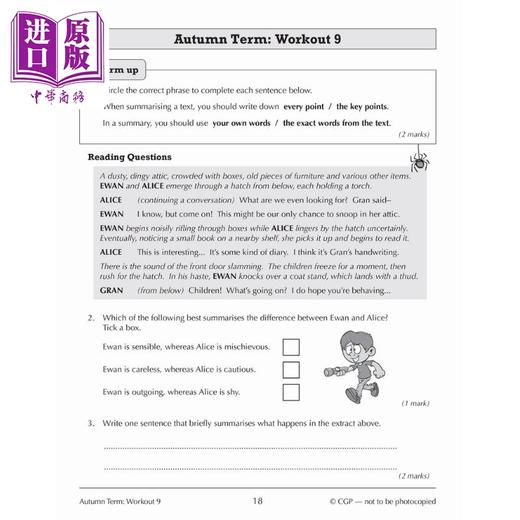 【中商原版】New KS3 Year 7 English 10-Minute Weekly Workouts KS3 7年级英语10分钟周周练 英文原版进口 中学教辅参考书 商品图4