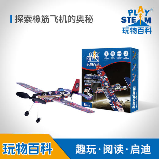 玩物百科-橡筋动力下单翼飞机AP04206D 商品图5