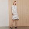 EITIE爱特爱中式水墨印花收腰飘带精致高级优雅连衣裙秋季新款C072 商品缩略图3