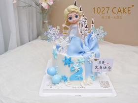 1027CAKE | 翻糖蝴蝶结  冰雪奇缘主题 爱莎蛋糕