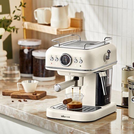 【小程序】小熊咖啡机 KFJ-E12R5 米白色 压力式咖啡机 商品图7