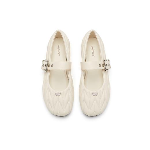 westory2023年秋季新款羊皮平底休闲百搭搭扣舒适单鞋73421 商品图5