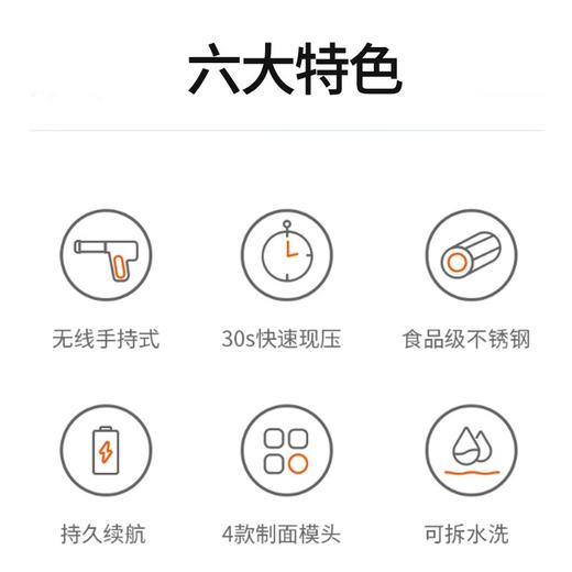 九阳（Joyoung）面条机 家用电动小面枪 无线便携30秒快速出面自动不锈钢压面条机M2-MS180 商品图2