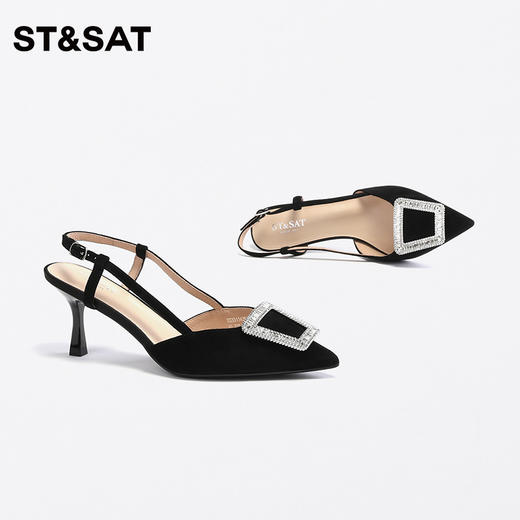 星期六闪亮方扣中后空凉鞋SS33114264 商品图5