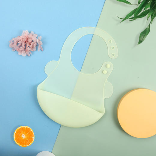 【3D不侧漏！食品级硅胶围兜】夏季食品级硅胶围兜婴儿饭兜辅食用品儿童吃饭防水宝宝口水巾围嘴，轻柔亲肤不刺激，配色时尚大方。让孩子吃得更加开心！-QQ 商品图6