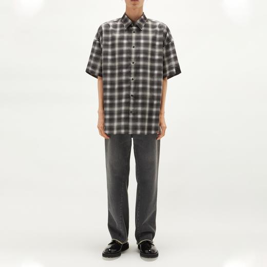 N.HOOLYWOOD HALF SLEEVE SHIRT 复古阴影格子廓形短袖衬衫 商品图1