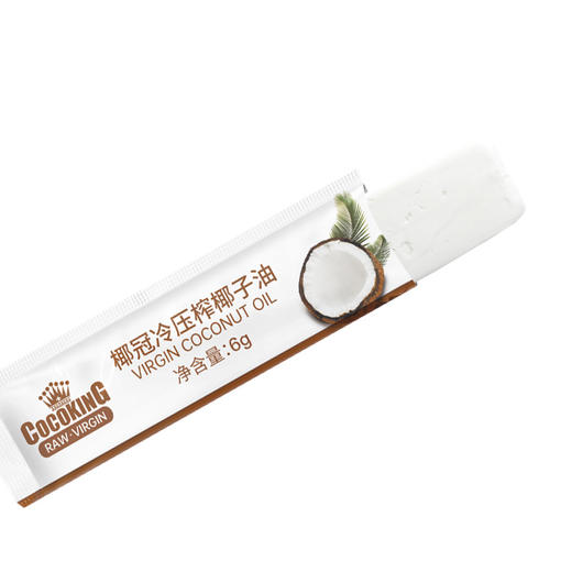 【椰冠】菲律宾进口原料 冷压榨RAW级椰子油 90g/盒 15条装 有椰香 烹饪椰子油 商品图2