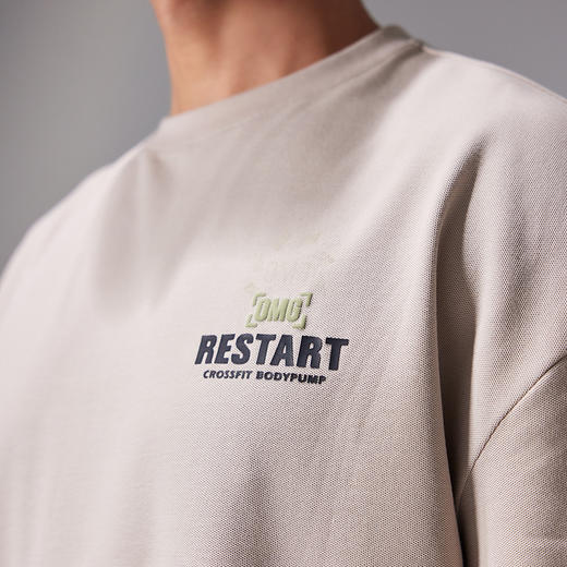 OMG运动 速干棉宽松短袖套装吸湿排汗凉感休闲夏季健身t恤圆领 商品图2