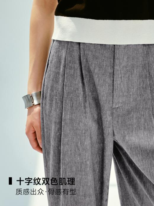 【大长腿裤6.0】亚麻混纺升级版直筒裤FB4487237 商品图3