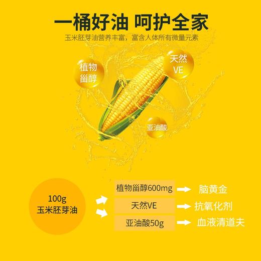外婆家玉米胚芽油5L非转基因玉米油清淡不含胆固醇新老包装随机发 商品图1