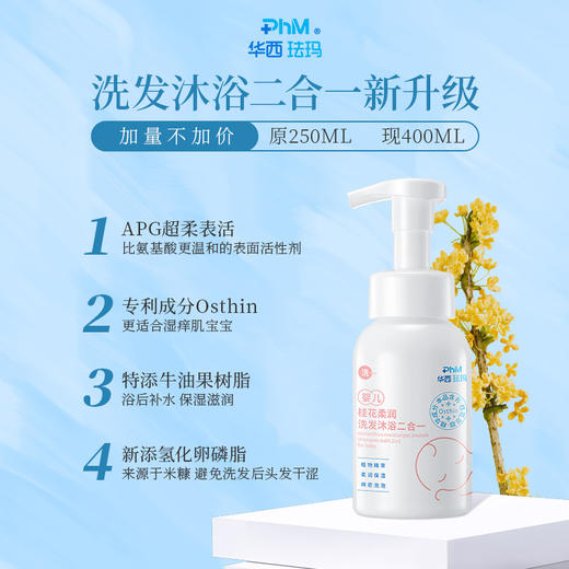 【婴儿洗发沐浴露】用于宝宝脆弱肌肤的日常沐浴，洗发。 商品图1
