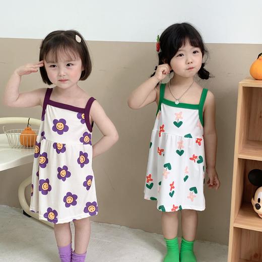 【捡漏价39元2件】2023夏季新款，使用冰丝面料，轻盈透气，让宝宝在炎炎夏日也能保持清爽舒适。韩版设计，时尚洋气，背心裙式样，展现宝宝俏皮可爱的一面。公主裙下摆宽松自然，适合宝宝活动和玩耍sh 商品图1