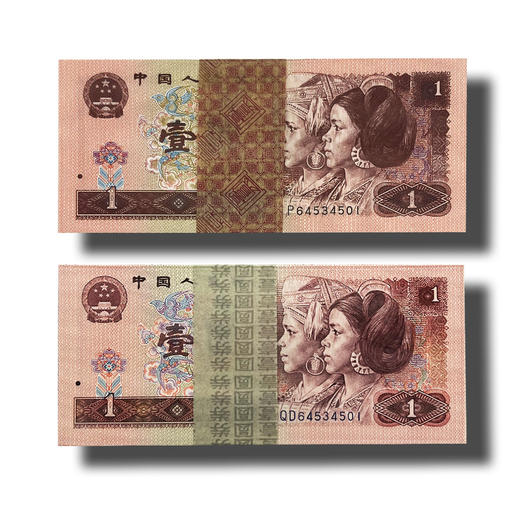 【全同号】四版1元，封装版，双胞胎号！（年份随机） 商品图0