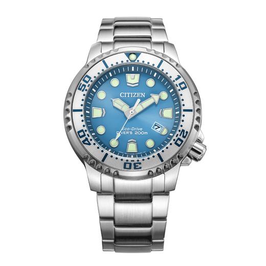 西铁城/CITIZEN PROMASTER系列光动能夜光冰川蓝运动男表 BN0165-55L 商品图2