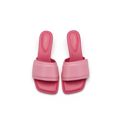 westory女鞋2023年夏季新款休闲百搭中跟羊皮水钻露脚舒适拖鞋61521 商品图8