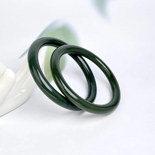 和田玉手镯-青黄口美人细条 商品图0