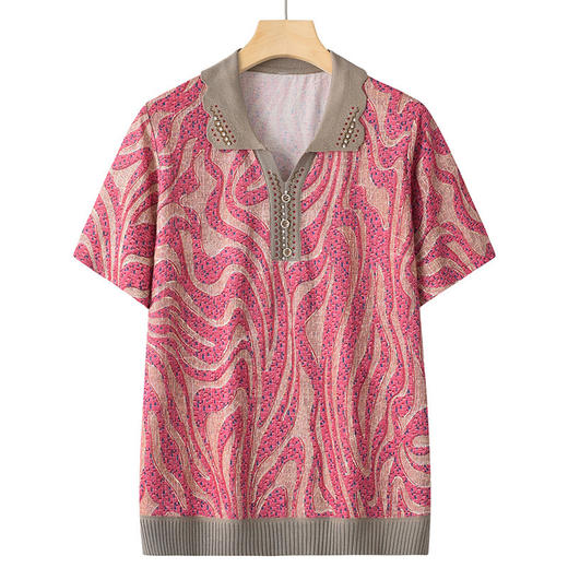 【一款舒适轻盈的夏装，凸显中老年人优雅的生活态度】短袖设计为您带来清爽的感觉，呈现时尚元素，向生活迎来热爱和美好。 商品图4