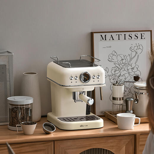 【小程序】小熊咖啡机 KFJ-E12R5 米白色 压力式咖啡机 商品图4