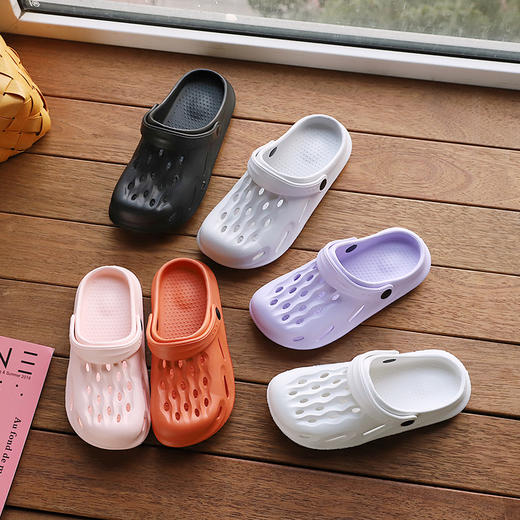 【一鞋两穿！包头EVA材质】鞋面透气，可以让您的脚趾感到宽松舒适；防滑底设计，可以让您在海边玩得更放心自由。无论是在度假还是日常生活中穿着都非常实用，尽显你的好品味和活力！ 商品图0