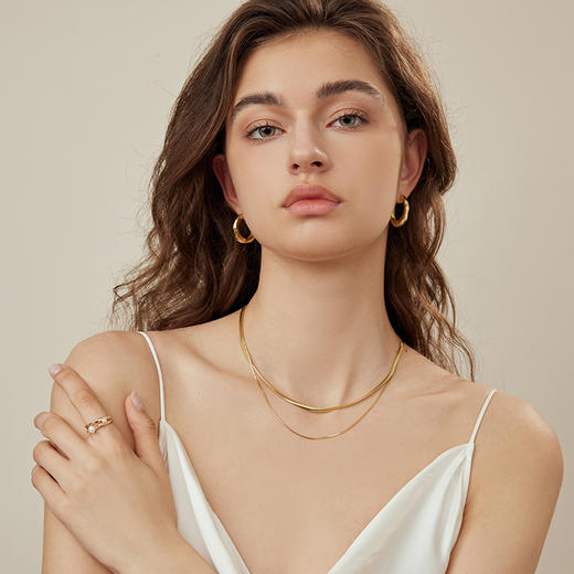 ARSIS ｜自由搭配系列 流光潺流耳圈 商品图5