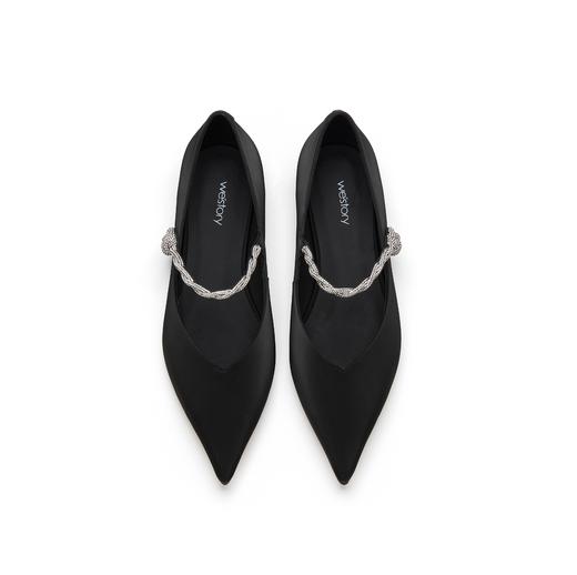 westory2023秋季新款羊皮鞋面羊皮内里内垫尖头瑜伽鞋女73331 商品图2