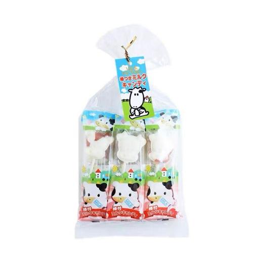 浪速制菓牛奶草莓味棒棒糖42g 商品图0