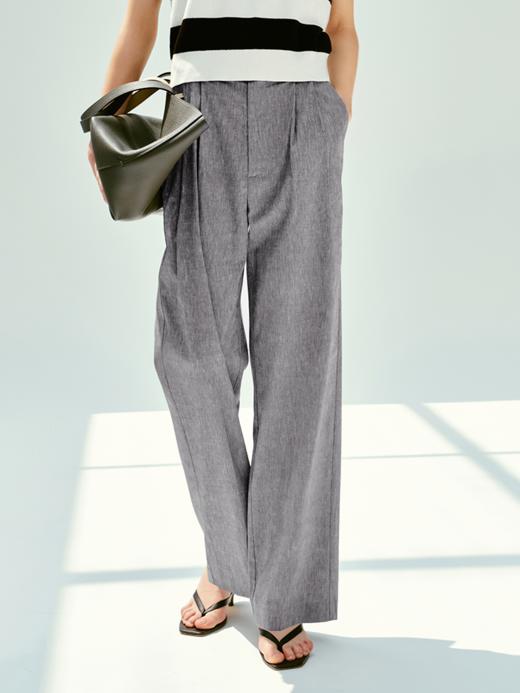 【大长腿裤6.0】亚麻混纺升级版直筒裤FB4487237 商品图2