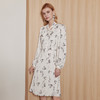 EITIE爱特爱中式水墨印花收腰飘带精致高级优雅连衣裙秋季新款C072 商品缩略图1
