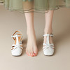 西村名物2023年夏季新款低粗跟包头小香风法式晚风空鞋D23AH10071 商品缩略图9