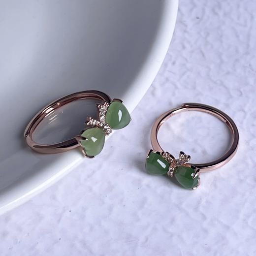 S925碧玉戒指-玫瑰色蝴蝶结 商品图0