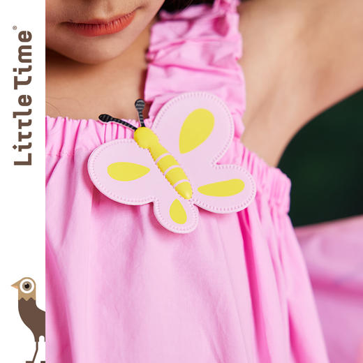 littletime蝴蝶连衣裙女童海边度假风裙子童装夏吊带裙女孩公主裙 商品图4