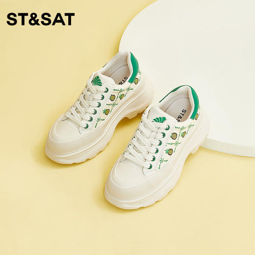星期六菠萝印花圆头休闲鞋SS33112872 商品图1