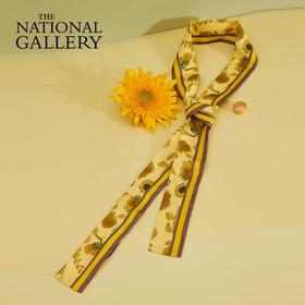 The National Gallery大师系列 梵高向日葵 桑蚕丝飘巾长丝巾 丝巾扣礼盒
