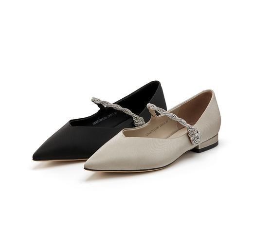 westory2023秋季新款羊皮鞋面羊皮内里内垫尖头瑜伽鞋女73331 商品图5