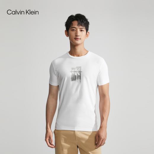 【海南专供价】CKJ早秋新款男士时尚字母箔印修身圆领短袖T恤J324214 商品图1