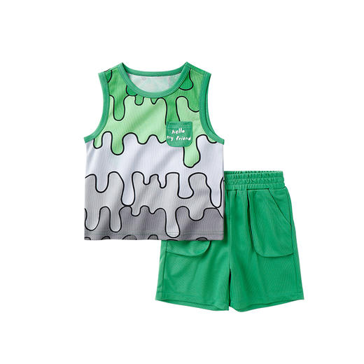 【速干套】【80-130】男童夏款网眼速干无袖背心套装MQDmini 商品图4