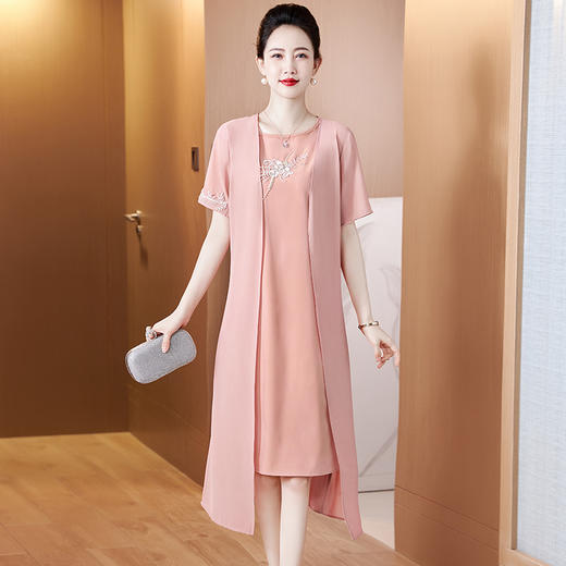 LC-2361喜婆婆婚宴装高贵气质两件套连衣裙平时可穿 商品图0