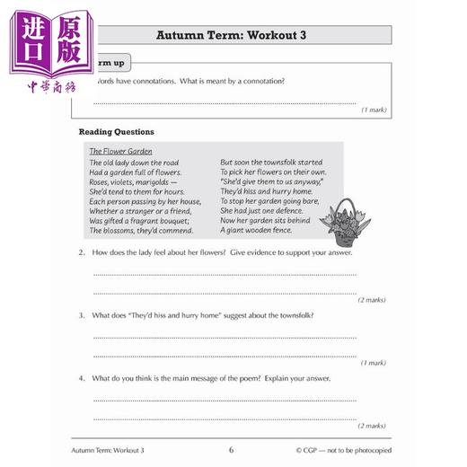 【中商原版】New KS3 Year 9 English 10-Minute Weekly Workouts KS3 9年级英语10分钟周周练 英文原版进口 中学教辅参考书 商品图2