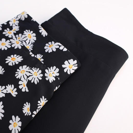 薄款中长伞裙，黑色双层雪纺半身裙MYX-9733 商品图3