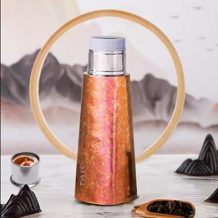 【样品特惠5折，仅1件，无货退款】TAIC太可纯钛焖泡茶杯养生高档保温杯新款随行茶水分离杯420ML 商品图5