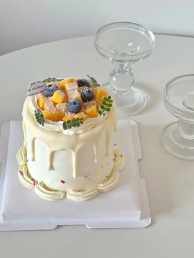 夏日ins风 淋面蛋糕