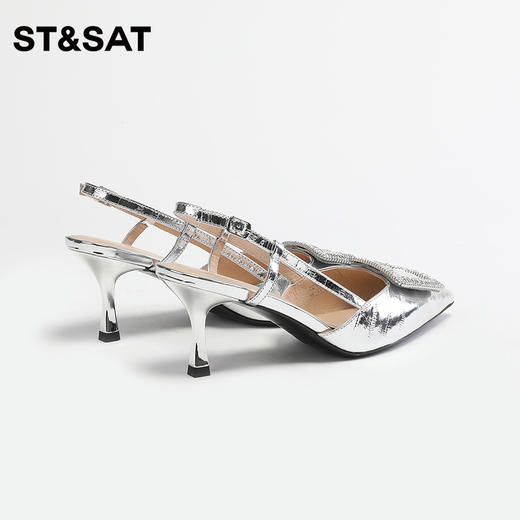 星期六闪亮方扣中后空凉鞋SS33114264 商品图6