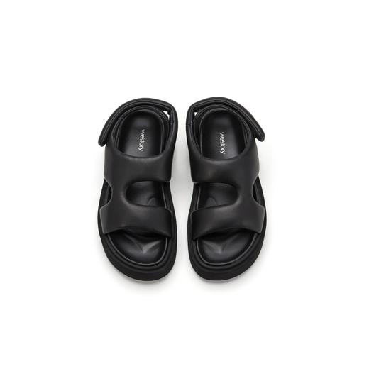 westory夏季平底休闲菱格外穿时尚休闲舒适百搭凉拖W23BG61551 商品图1