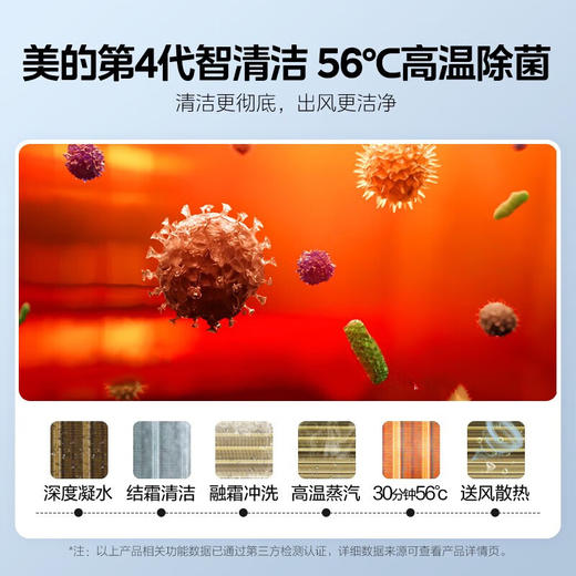 美的空调 京绽 1.5匹 新一级能效  750m³/h超大风量 30s速冷 一键防直吹 智能互联远程控制  第四代智清洁  KFR-35GW/BDN8Y-MJ101(1) 商品图5