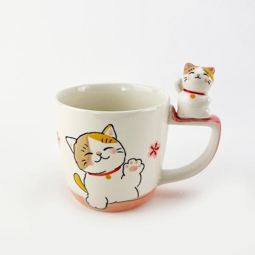 泰国进口儿童陶瓷餐具卡通立体招财猫水杯马克杯饭碗盘 商品图1